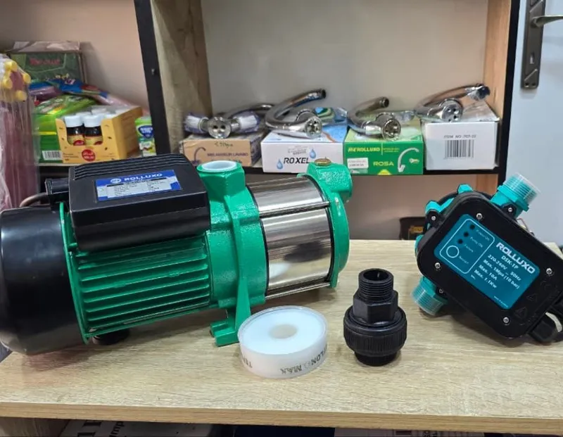 Pack pompe 2 turbine + cerveau Rolluxo + tiflon + raccord